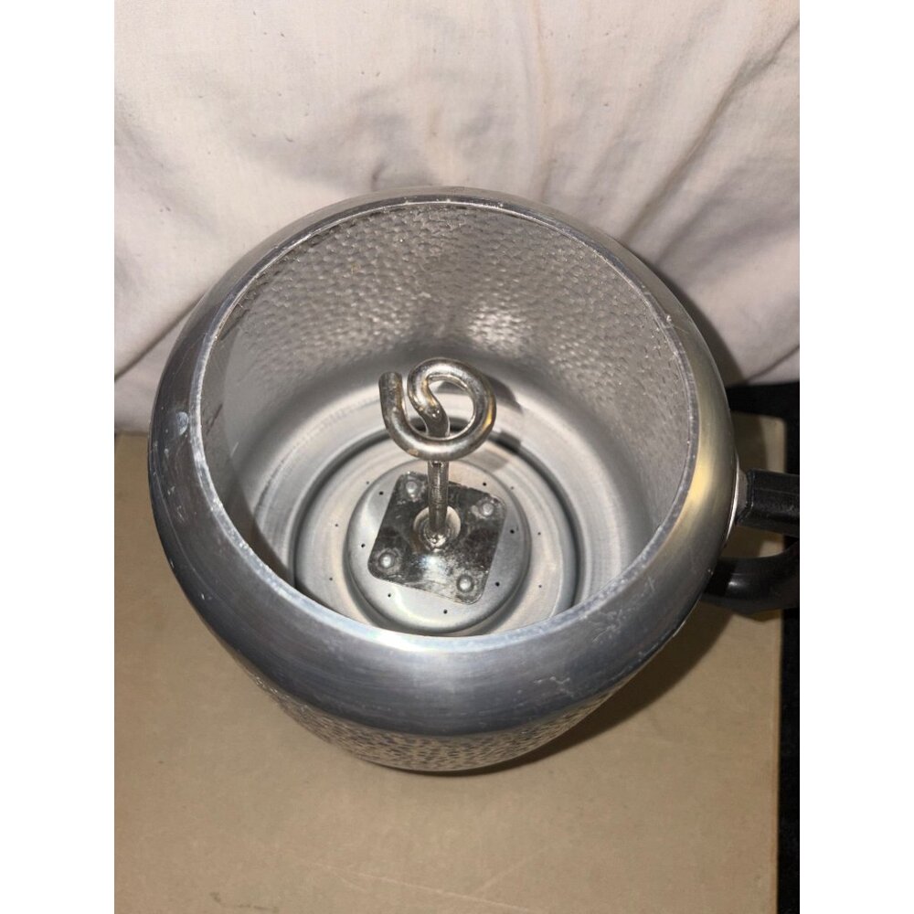 Vintage Guardian Service Hammered Aluminum Percolator Coffee Pot Set Glass Lid - Picture 7 of 11